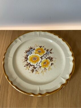 Vintage Royal Sealy Spring Stoneware Bread & Butter Dessert Side Plate Japan 70s